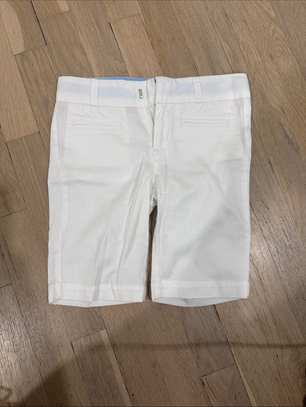 Men’s Flat Front White Chino Shorts